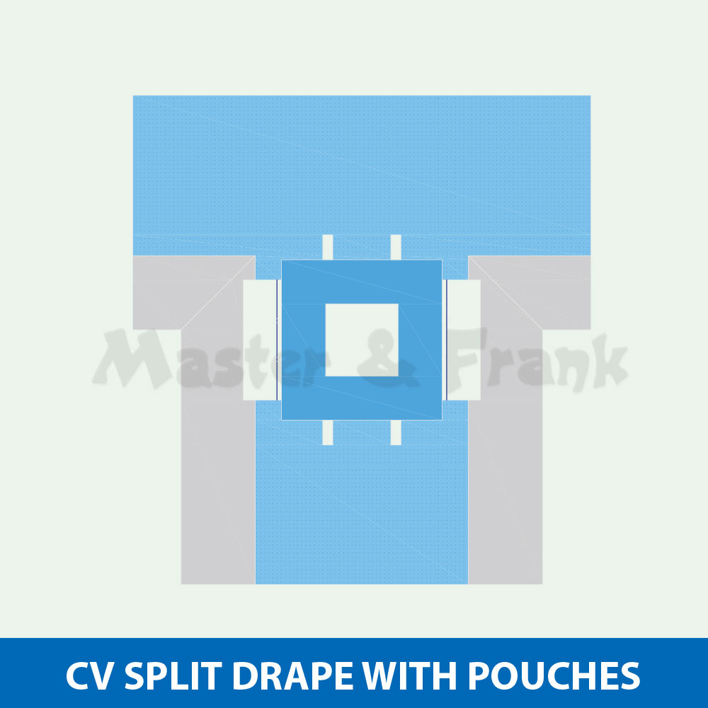 CV Split Drape With Pouches
