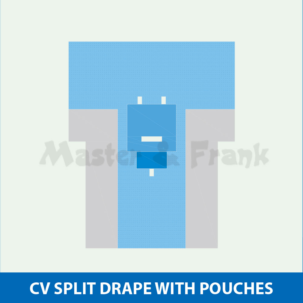 CV Split Drape With Pouches
