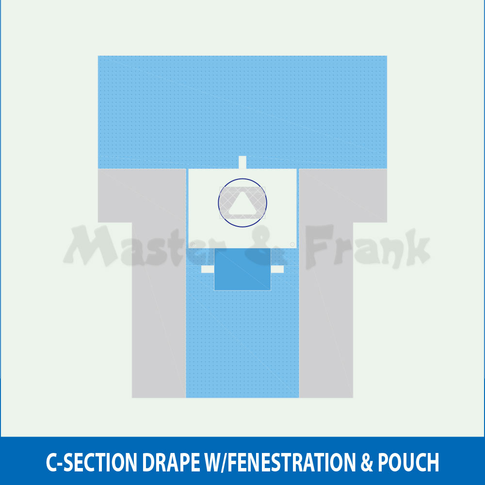 C-Section Drape W/Fenestration & Pouch
